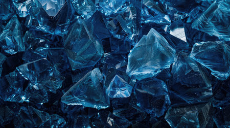 Deep blue sapphire texture background, ideal for creating striking banners and posters.の素材