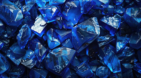 Deep blue sapphire texture background, ideal for creating striking banners and posters.の素材