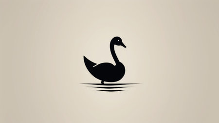 Simple yet sophisticated goose logo, clean and minimal, fitting for professional and corporate brandingの素材