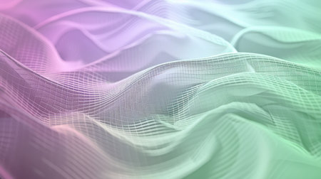 Gradient mesh background with softly blended colors transitioning from purple to green, creating a soothing and modern effectの素材