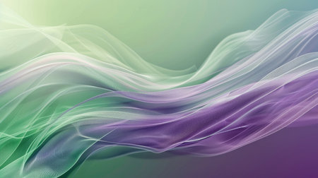 Gradient mesh background with softly blended colors transitioning from purple to green, creating a soothing and modern effectの素材