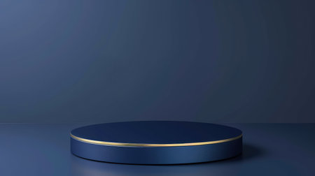 Elegant indigo base with sleek design, perfect for displaying prestigious awards or premium products. Vector imagesの素材