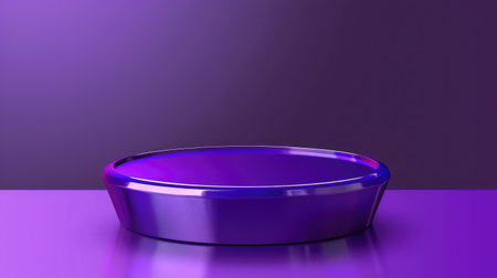 Elegant purple pedestal with sleek design, perfect for displaying prestigious awards or premium products. Vector illustrationの素材