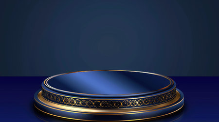 Luxurious blue base with stylish details, perfect for displaying top-tier awards or exclusive products. Vector imagesの素材