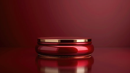Luxurious red base with stylish details, perfect for displaying top-tier awards or exclusive products. Vector imagesの素材