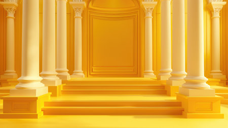 Refined yellow base, ideal for showcasing prestigious awards or luxury products. Vector imagesの素材