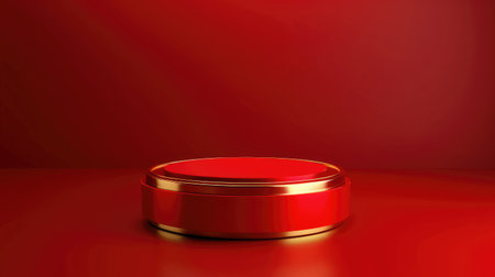 Refined red base, ideal for showcasing prestigious awards or luxury products. Vector imagesの素材