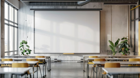 A blank whiteboard in a meeting room, perfect for inserting custom business messages or diagramsの素材