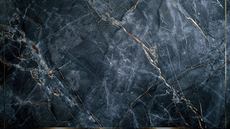 High-end gray marble backdrop with a thin gold border, large empty area for customizable content, suitable for upscale presentation slidesの素材