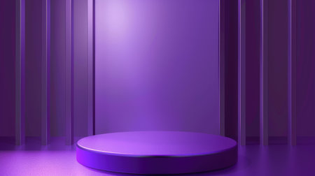 Chic purple pedestal with elegant finish, perfect for highlighting the best awards or high-end products. Vector illustrationの素材