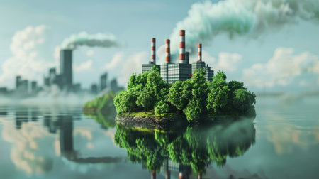 Supporting international agreements and collaborations aimed at reducing greenhouse gas emissions and tackling global warming.の素材