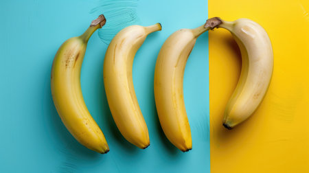 Vibrant photo of bananas, representing their versatility in recipes and snacksの素材