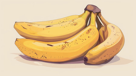 Wholesome image of ripe bananas, perfect for illustrating balanced nutritionの素材