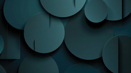 Dark teal banner with abstract geometric shapes, providing a contemporary and visually appealing backgroundの素材