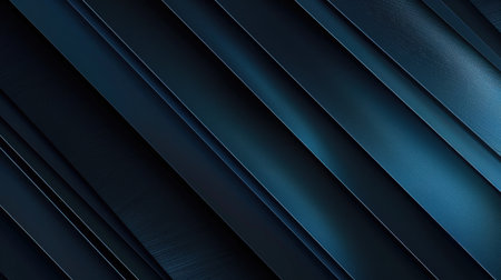 Dark blue and black gradient light pattern with sleek metal texture, creating a clean and modern soft tech diagonal backgroundの素材