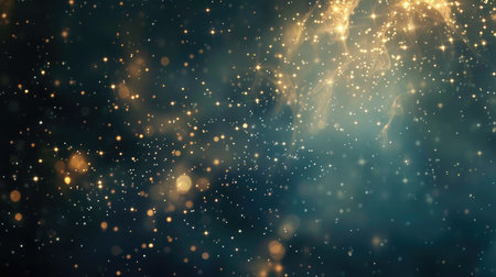 Celestial abstract space background featuring shimmering stars and ethereal nebulae, perfect for cosmic-themed designs.の素材