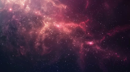 Celestial abstract space background featuring shimmering stars and ethereal nebulae, perfect for cosmic-themed designs.の素材