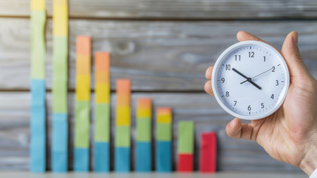 Illustrate business success with a barometer chart, highlighting increasing levels of financial growth and progress.の素材