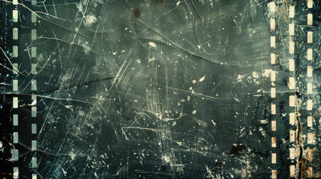 Grungy film texture background with scratches and imperfections, perfect for adding vintage flair to design projects.の素材
