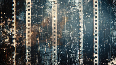 Grungy film texture background with scratches and imperfections, perfect for adding vintage flair to design projects.の素材