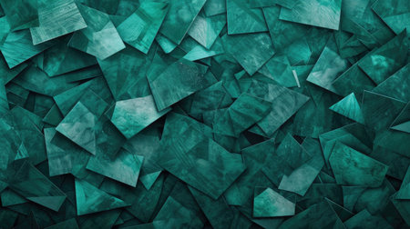 A banner featuring a dark teal color palette with sharp geometric patterns, offering a contemporary lookの素材