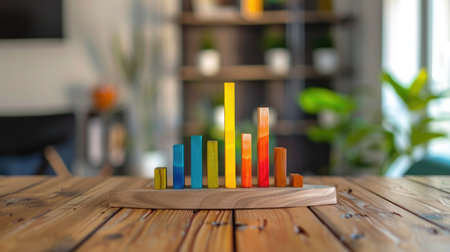 Showcase financial growth with a barometer chart, where increasing levels clearly indicate business progressの素材