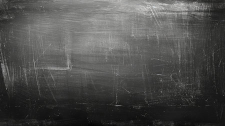 Close-up shot of a blank chalkboard texture, ideal for showcasing handwritten messages and artistic illustrations.の素材