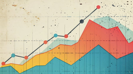 Illustrate business success with a barometer chart, highlighting increasing levels of financial growth and progress.の素材