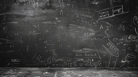 Authentic chalkboard background, offering a nostalgic feel and plenty of space for writing and doodling.の素材