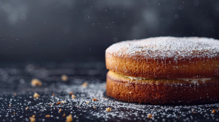 Freshly baked cake with space for textの素材