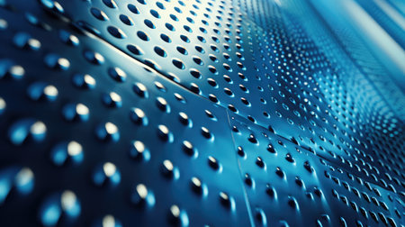Shiny blue metal pattern texture with a lustrous sheen, ideal for futuristic and industrial concepts.の素材