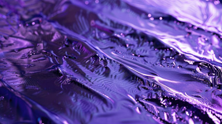 Sleek, reflective surface of purple-blue plastic with latex textures, creating a high-end wallpaper concept.の素材