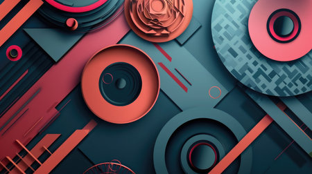 Abstract geometric design with space for textの素材