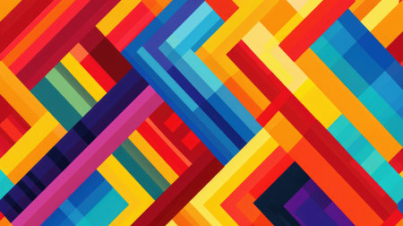 Creative abstract design with lgbt colors, forming geometric patterns that represent unity and prideの素材