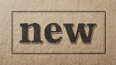 Explore a vintage newspaper artwork featuring the word "new" on a textured background, ideal for creative design projects and promotional materials.の素材