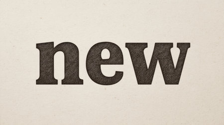 This artwork showcases bold typography prominently featuring the word "new," ideal for design projects focused on freshness and modern aesthetics.の素材