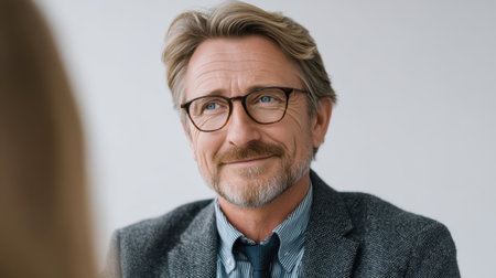 A professional coach engages in a meaningful discussion about personal growth and career strategies, highlighting the importance of mentorship and guidance.の素材