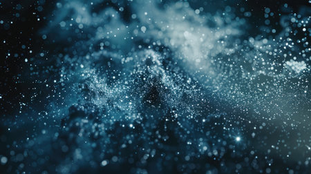 Sparkling stars scattered across a midnight sky, framed by the deep darkness of the universe.の素材