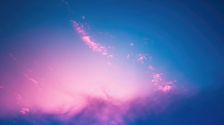 Gradient background transitioning from deep blue to soft pink.の素材