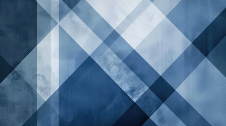 A minimalist abstract background with geometric patterns in shades of blue and grey.の素材