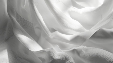 Abstract white textured background with soft light and shadows.の素材