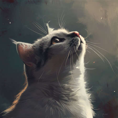 A close-up of a contented Siamese cat lounging on a cozy windowsill, bathed in the warm glow of the afternoon sun.の素材