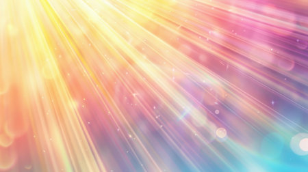A clean, abstract background with warm light rays softly illuminating a pastel gradient, creating a calming ambiance,の素材