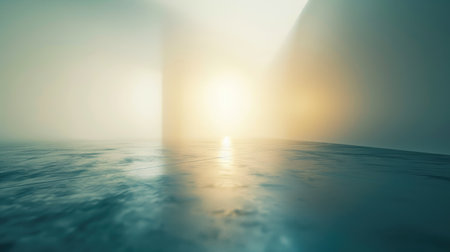 A clean, abstract background with soft, radiant light creating a sense of tranquility and serenity, no peopleの素材