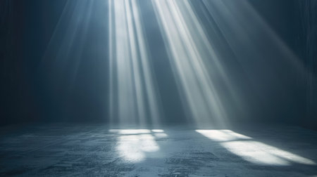 A minimalist abstract background featuring gentle beams of light creating a serene and tranquil atmosphere, no peopleの素材