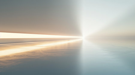 A minimalist abstract background with subtle light beams creating a serene and tranquil atmosphere,の素材