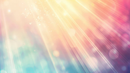 An abstract background with soft, glowing light rays in pastel colors, creating a serene and dreamy atmosphere,の素材