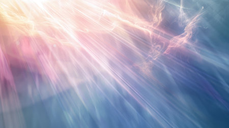 An ethereal abstract background with delicate light rays creating a calming and peaceful visual effect,の素材