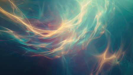 An ethereal abstract background with subtle light flares and a glowing effect, evoking a sense of wonder and calmの素材