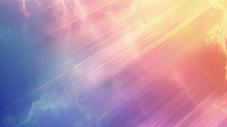 An abstract background with warm light rays softly illuminating a pastel gradient, creating a calming ambiance,の素材